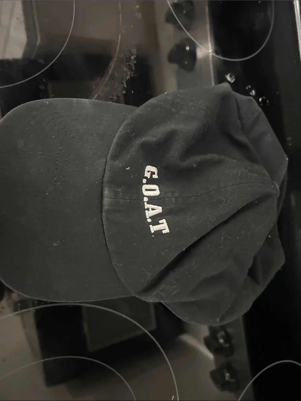 G.O.A.T. Black Cotton Baseball Cap - Men